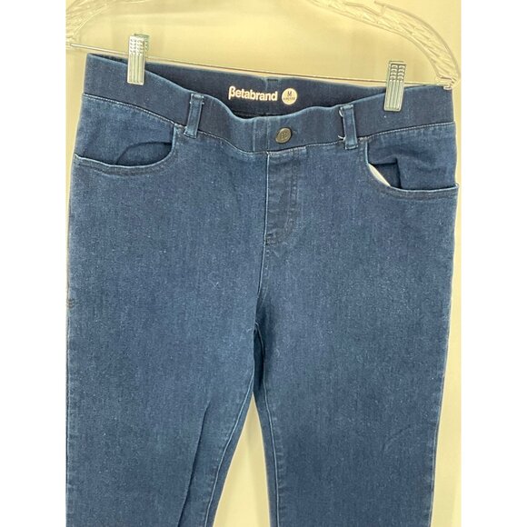 Betabrand Women's‎ S-Petite Medium Blue Denim Pants Pockets - Picture 6 of 8